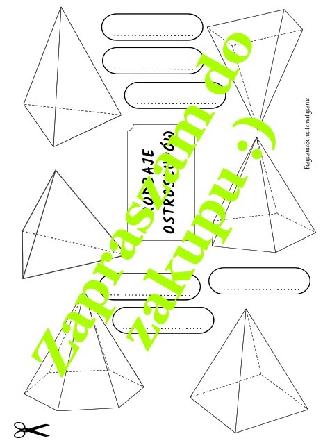 Lapbook ostrosłupy - propozycja materiałów