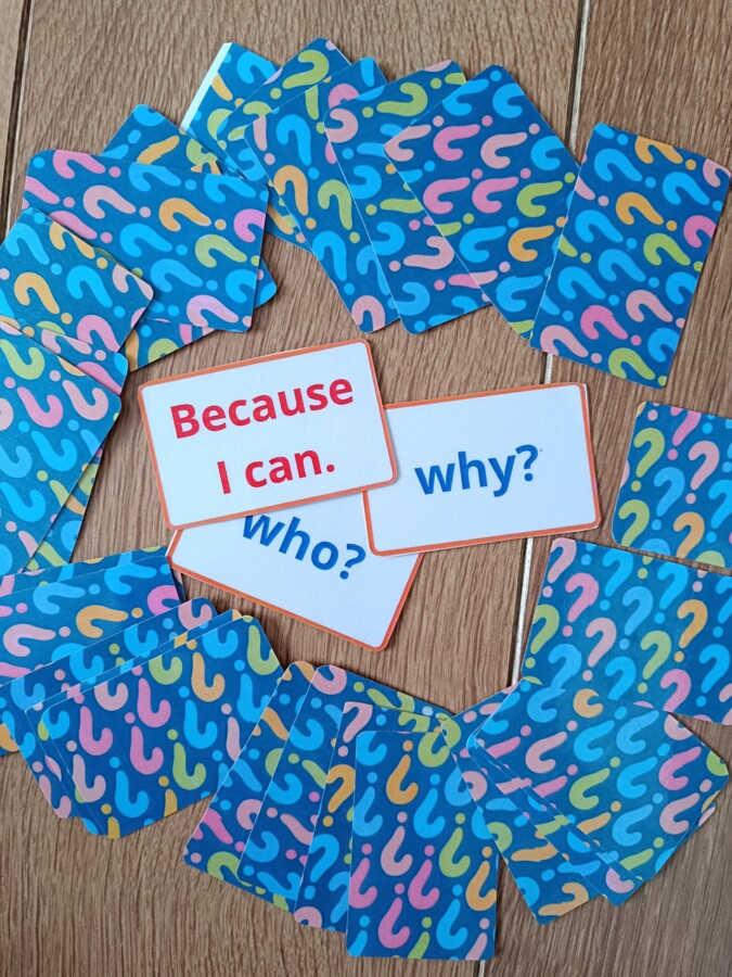 Wh-words - tworzenie pytań (karty do 5 gier)