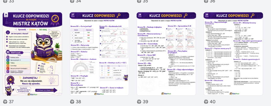 Mistrz Kątów – Geometria. Ćwiczenia dla klas 4–8 z odpowiedziami (PDF)
