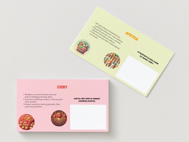 Tradycje obdarowywania w różnych kulturach (Japonia, Indie, Chiny, Afryka, Europa). Symbolika i przesądy. Ciekawostki. Quiz. Memory. Karta pracy.