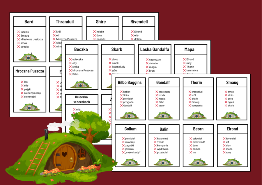 🧙‍♂️ TABOO – Hobbit, czyli tam i z powrotem - gra - 48 haseł