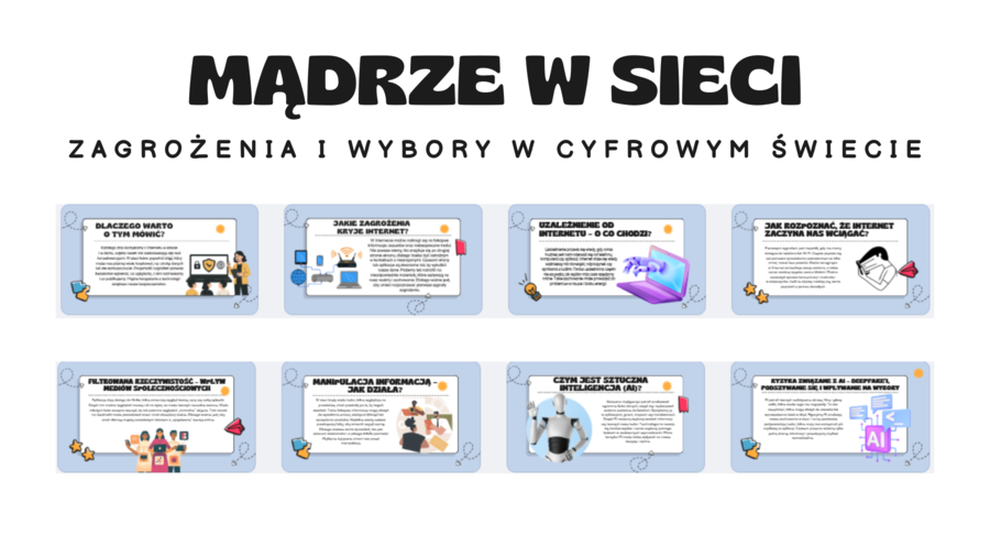 Edukacja Zdrowotna, Godzina wychowawcza- Mądrze w sieci– zagrożenia i wybory w cyfrowym świecie– kl 6- 17 SLAJDÓW PDF
