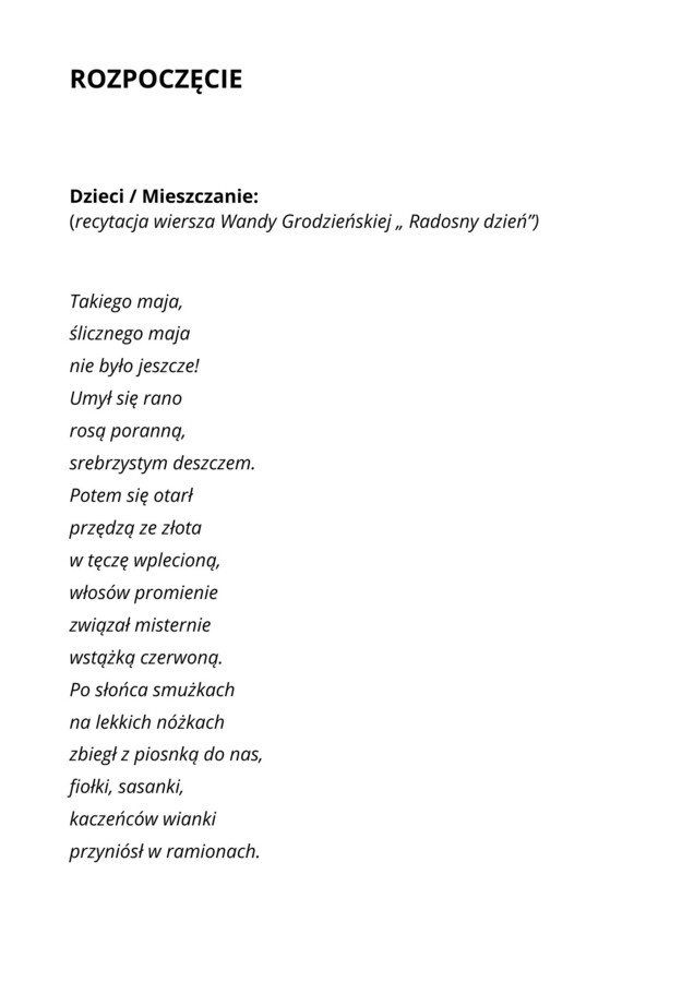 Sekrety 3 Maja scenariusz apelu