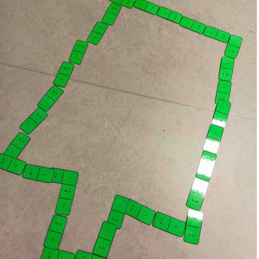 Domino matematyczne - tabliczka dzielenia