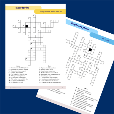 Angielski - słownictwo A1/A2 - zestaw 7 ebooków tematycznych