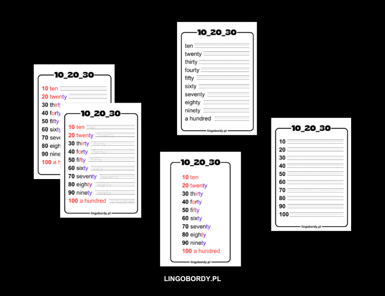 LICZBY 10-20-30-..._01 - ćwiczenie pisania