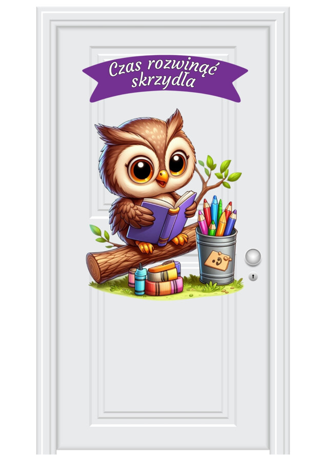 Dekoracja na drzwi CZAS ROZWINĄĆ SKRZYDŁA