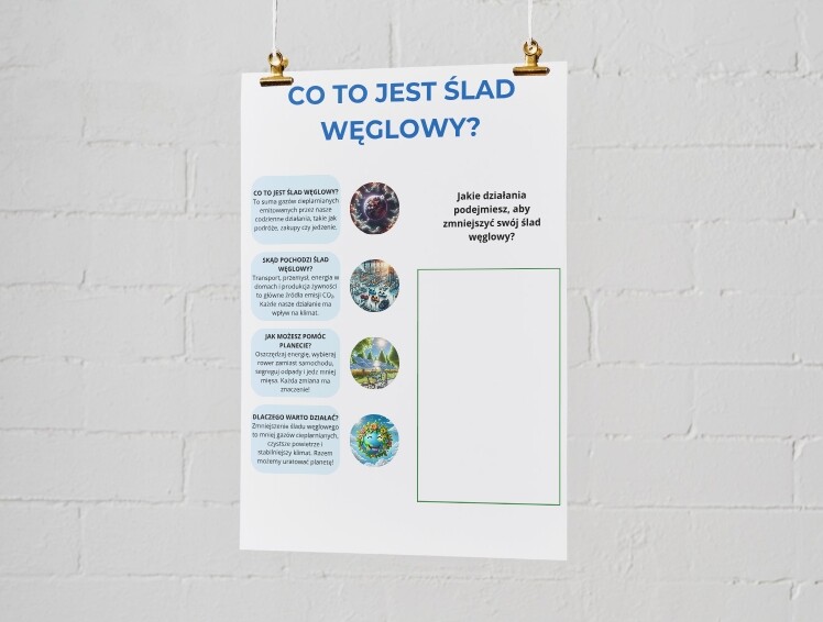 10 sposobów na ekologię w domu. Co to jest ślad węglowy? Plakaty