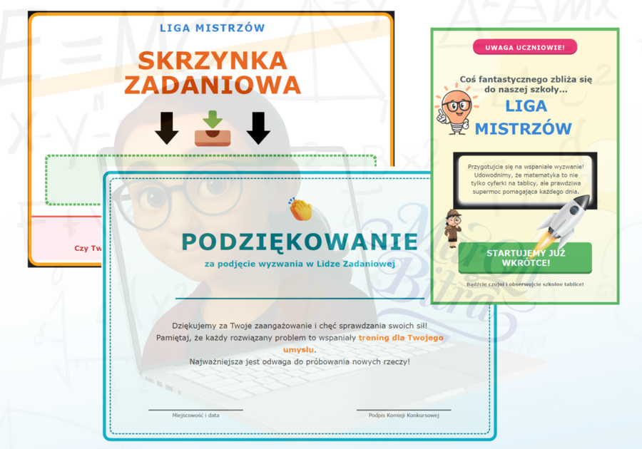 LIGA MISTRZÓW  – Gotowy Projekt Matematyczny (Klasy 7-8)