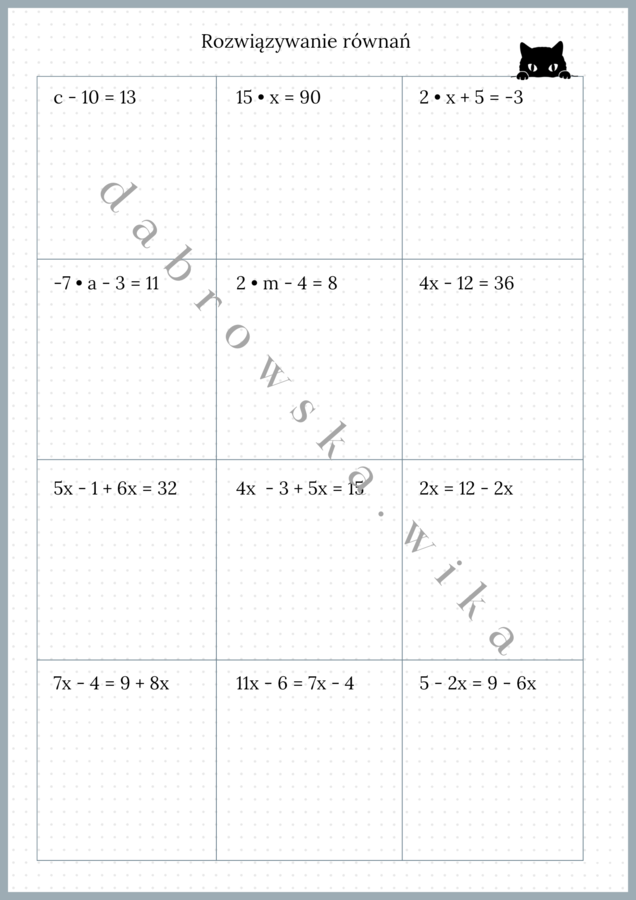 Rozwiązywanie równań