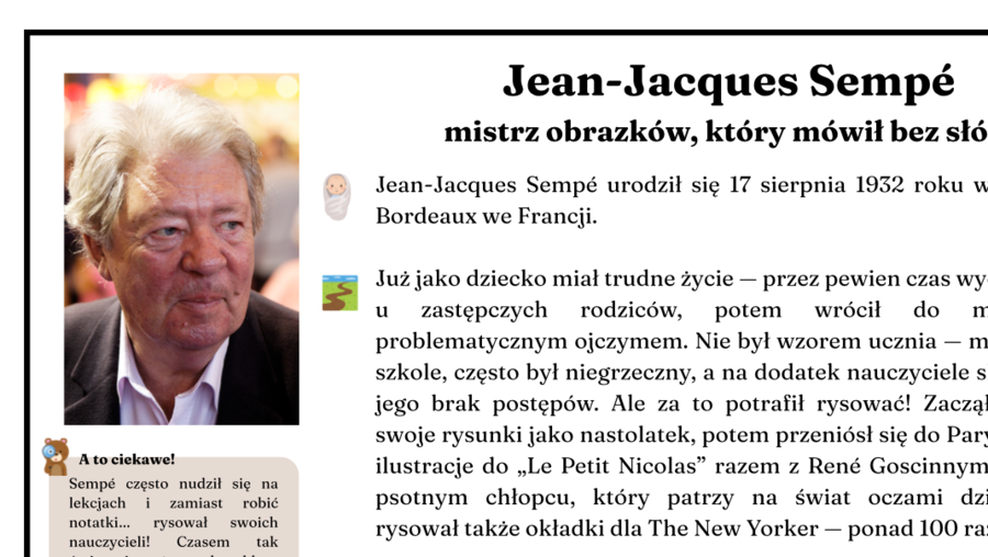 René Goscinny, Jean-Jacques Sempé - atrakcyjna notatka biograficzna