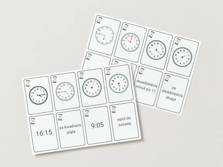 Zegary - gra Piotruś