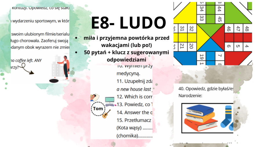 Chińczyk - gra planszowa na zakończenie klas VIII (lub pierwsze lekcje w LO, E8, LO