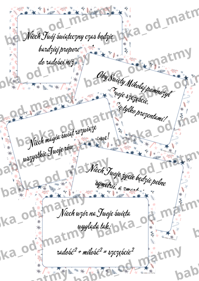 Matematyczne życzenia świąteczne NOWOŚĆ!