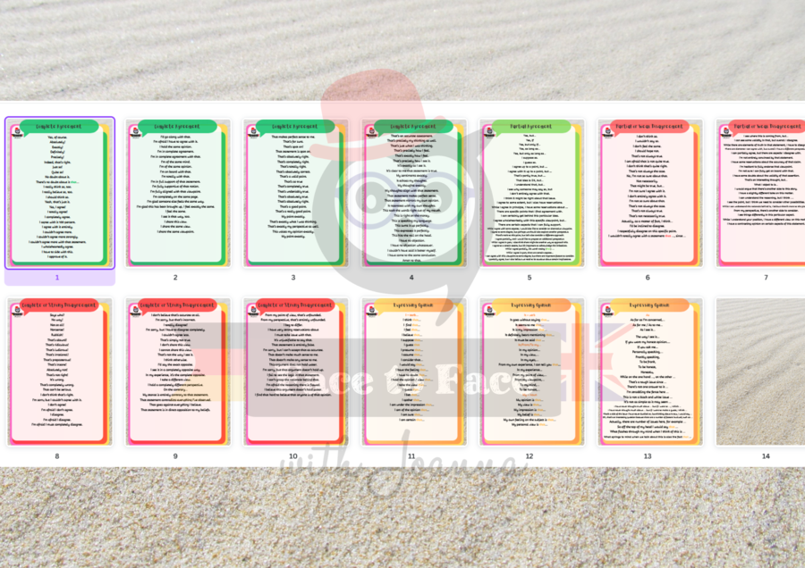 Wyrażenia The Ultimate Expressions for Agreeing and Disagreeing Discuss For Against Matura FCE CAE Dorośli B1+ B2 B2+ C1
