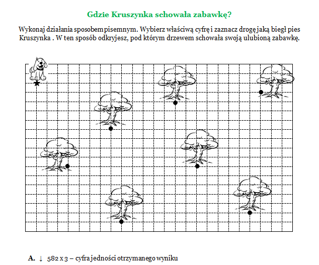 Matematyka. Gdzie Kruszynka schowała zabawkę?