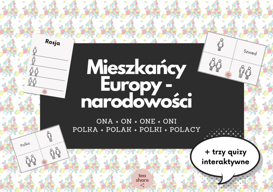 Mieszkańcy Europy (Polka, Polak, Polki, Polacy ...) rodzaj męskoosobowy polski dla obcokrajowców