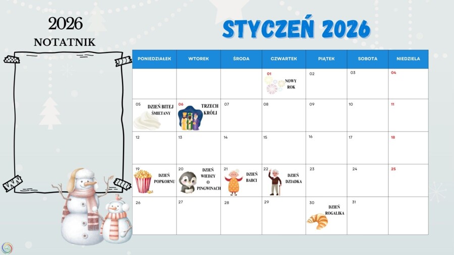 KALENDARZ ŚWIĄT NIETYPOWYCH 2025/2026