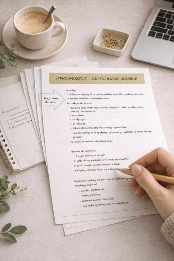 Scenariusz lekcji. O lasach ks. Jan Twardowski