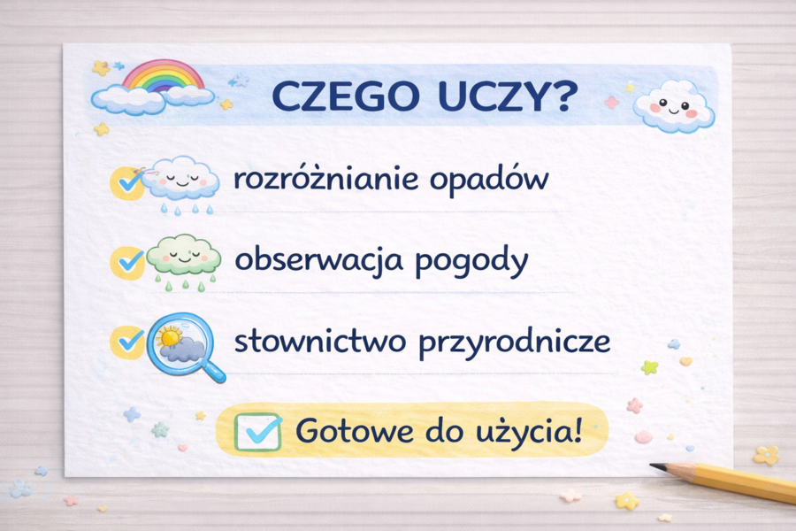 Karta pracy: Rozpoznaj rodzaje deszczu