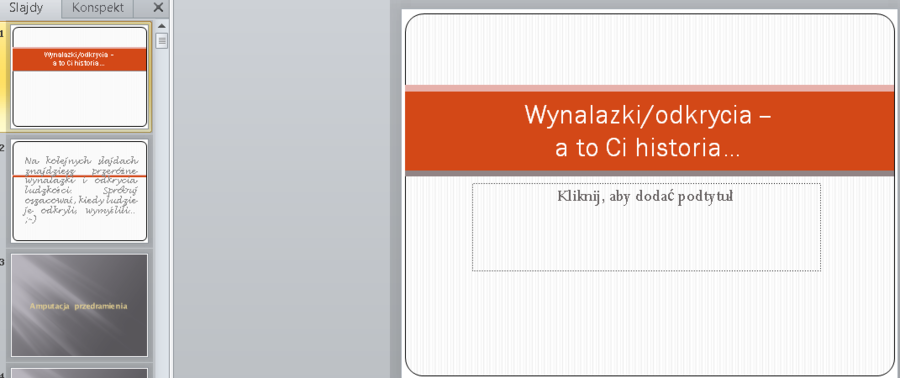 Koło historyczne - wynalazki