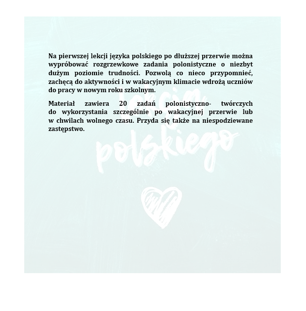 WAKACYJNA LEKCJA. ZESTAW CWICZEŃ DLA UCZNIÓW KLAS 4-8 NA PIERWSZE LEKCJE PO WAKACJACH.