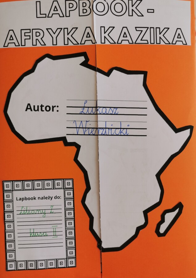 Lapbook - "Afryka Kazika" + test sprawdzający wiedzę z lektury + kod QR do testu