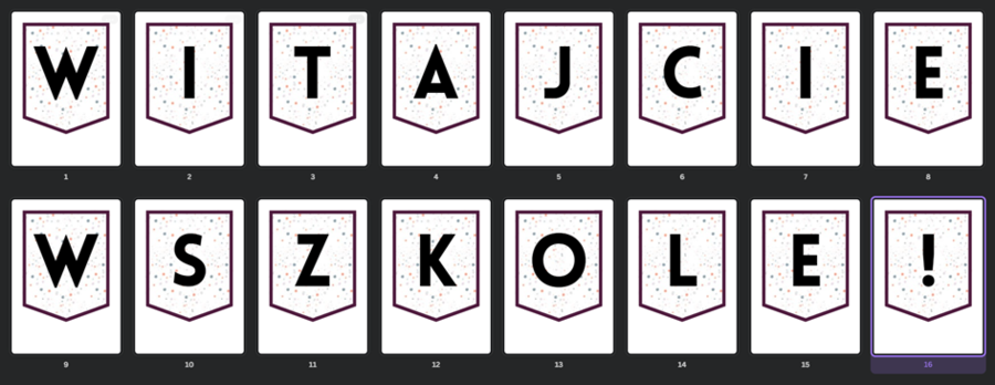 Girlanda "Witajcie w szkole!" 2