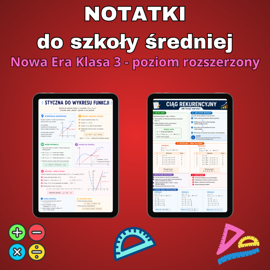 Notatki z matematyki do 3  klasy - Nowa Era 3R