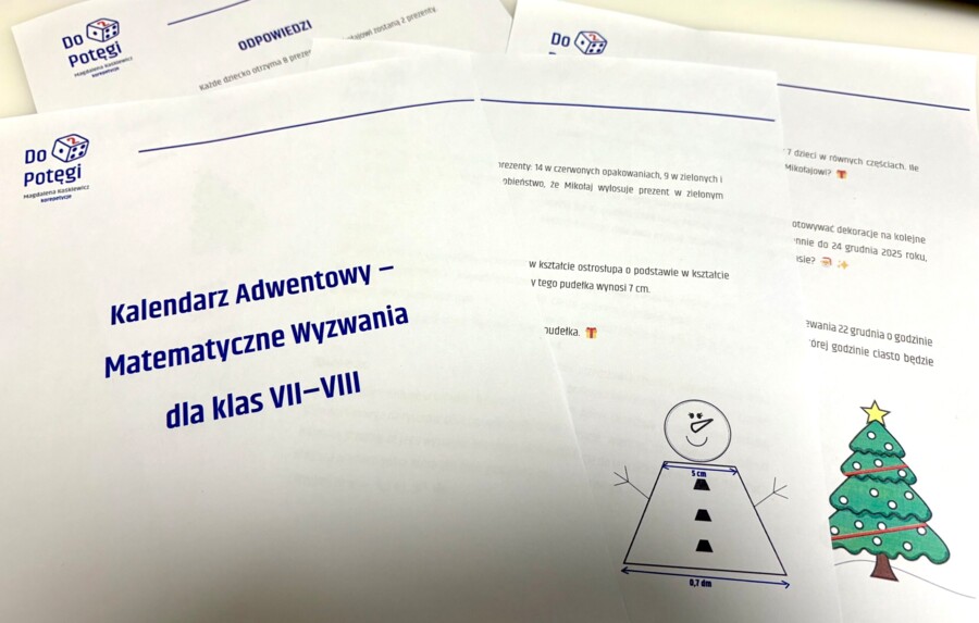 Kalendarz Adwentowy – Matematyczne Wyzwania (klasy VII–VIII)