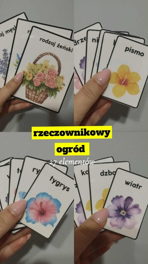 "Rzeczownikowy ogród" - gra dydaktyczna rodzaje rzeczowników