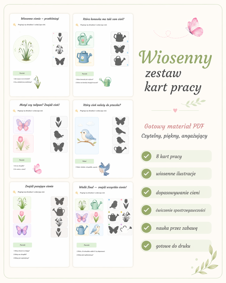 Wiosenne cienie - dopasuj obrazek