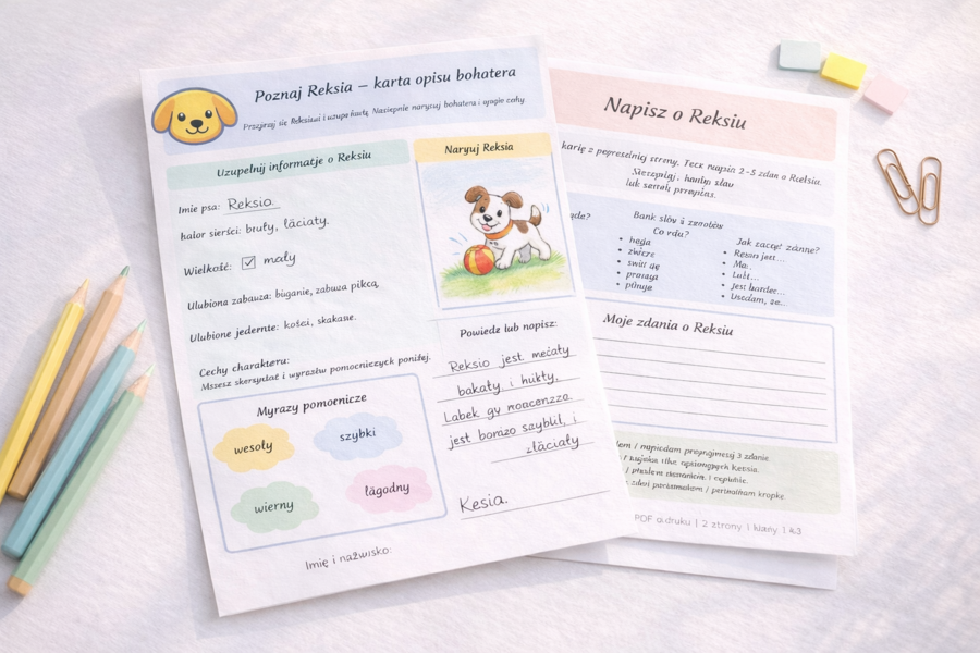 Poznaj Reksia – karta opisu bohatera