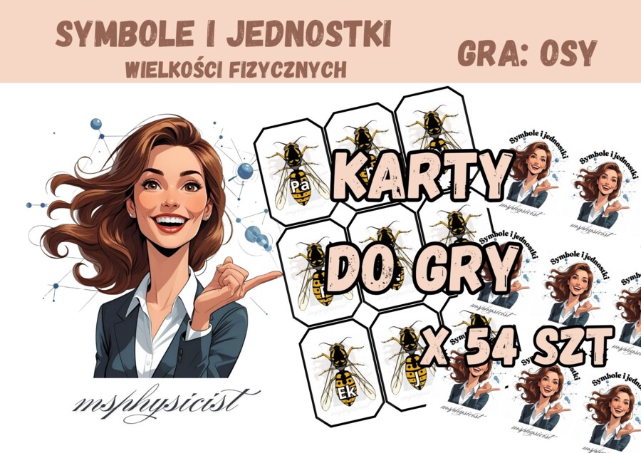 POWTÓRZENIE: WIELKOŚCI FIZYCZNE I ICH JEDNOSTKI – klasa 7 i 8 – lekcja fizyki – GRA dydaktyczna. OSY. MOC powtórki.