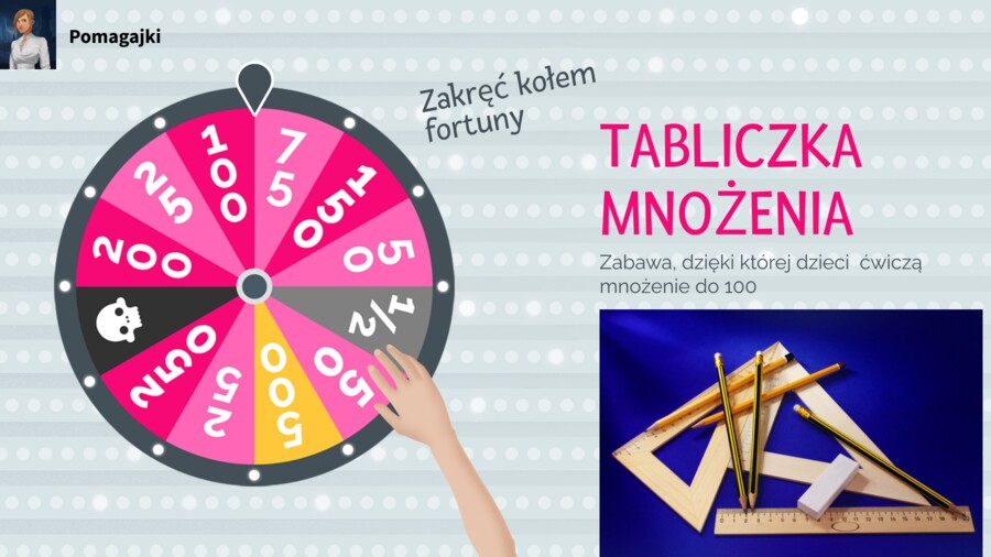 Tabliczka mnożenia na wesoło- interaktywna zabawa koło fortuny z nagrodami!!!