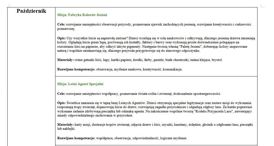 Plan Pracy Świetlicy Szkolnej 2026/2027 + doradztwo zawodowe + Kompas Jutra