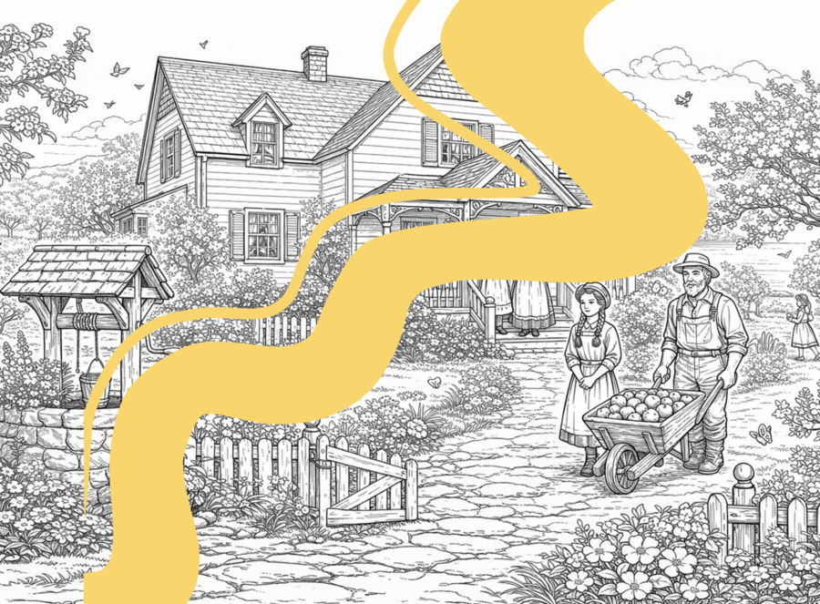 Kolorowanka - Ania z Zielonego Wzgórza