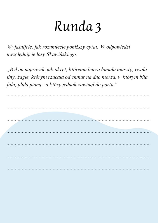 ,,Latarnik"! Materiał do pracy w grupach! E8!