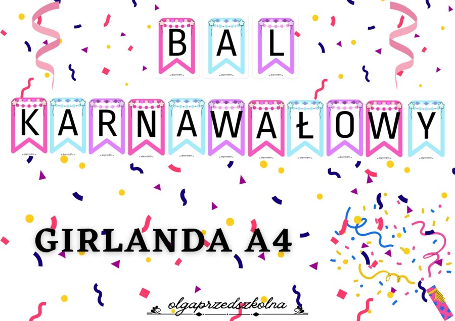 Bal karnawałowy - girlanda a4