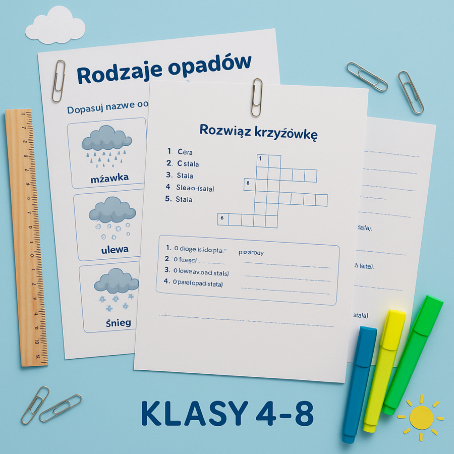 Karta pracy „Rodzaje opadów”