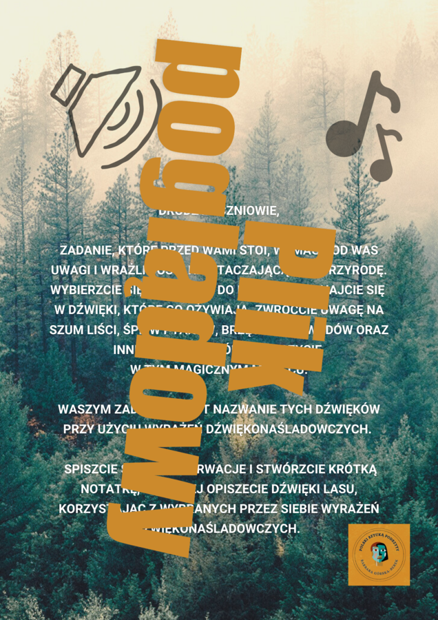 Międzynarodowy dzień poezji i lasu. Poetycka kąpiel leśna - karty zadań w plenerze.