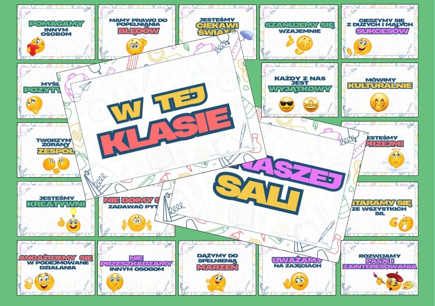 Gazetka, kodeks klasowy "W naszej klasie", "W naszej sali"