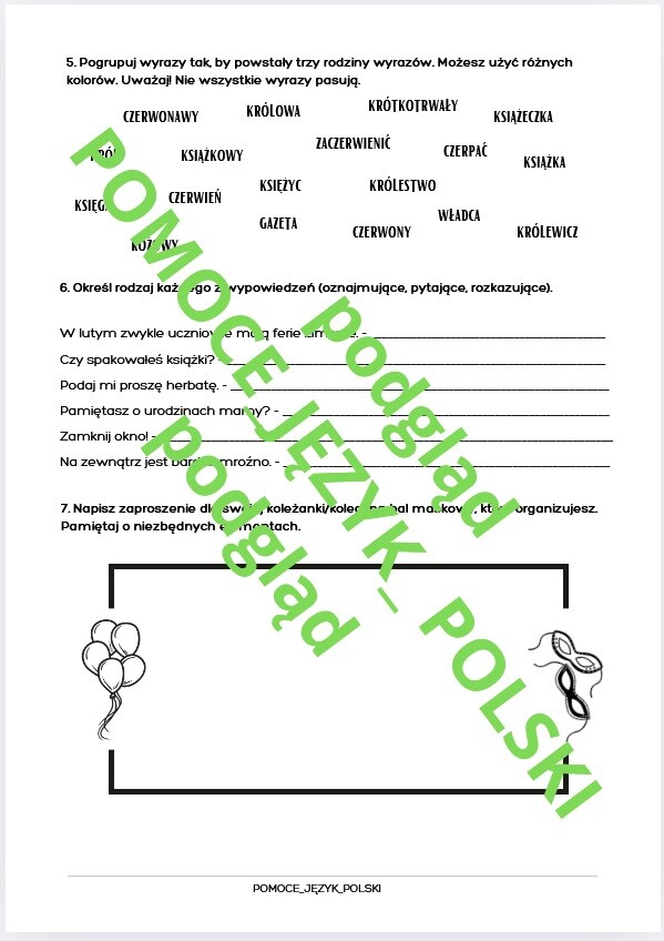 Dzień Języka Ojczystego - zadania dla kl. 4