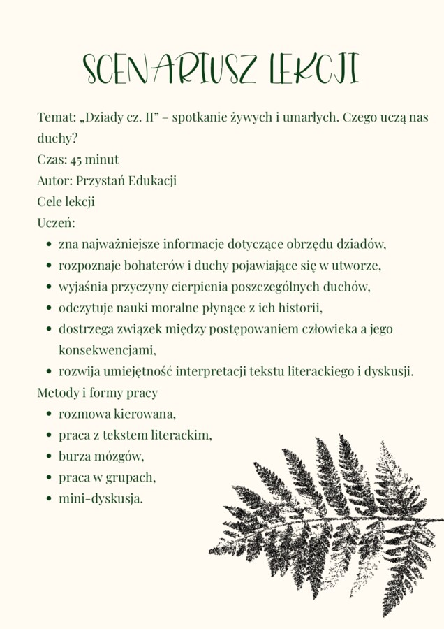 Czytanie narodowe/narodowe czytanie 2026 - Dziady, Adam Mickiewicz. Pakiet materiałów