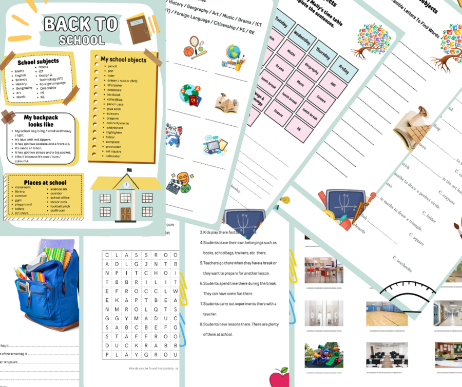 Back to school - karty pracy