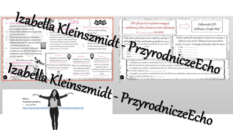 Minizestaw na temat „Czym jest GPS?” – sketchnotka + karta pracy w power point + gratisowy link do prezentacji multimedialnej niekomercyjnej wykonanej w genial.ly do indywidualnego pobrania i użycia do celów niekomercyjnych. Geografia 6, „Współrzędne geo