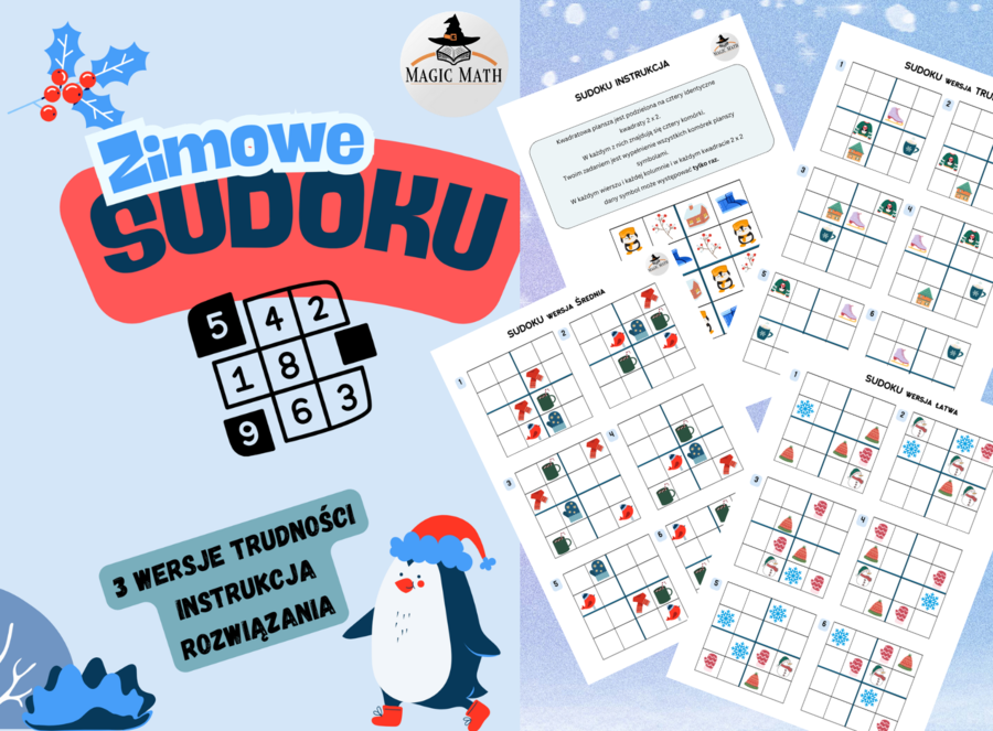 ZIMOWE SUDOKU OBRAZKOWE