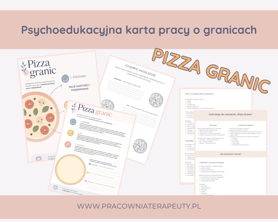 Pizza Granic — psychoedukacyjna karta pracy o granicach