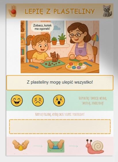 Karty obrazkowe – „Co robić, gdy pada deszcz?” (puzzle, układanki, klocki, lepienie z plasteliny).