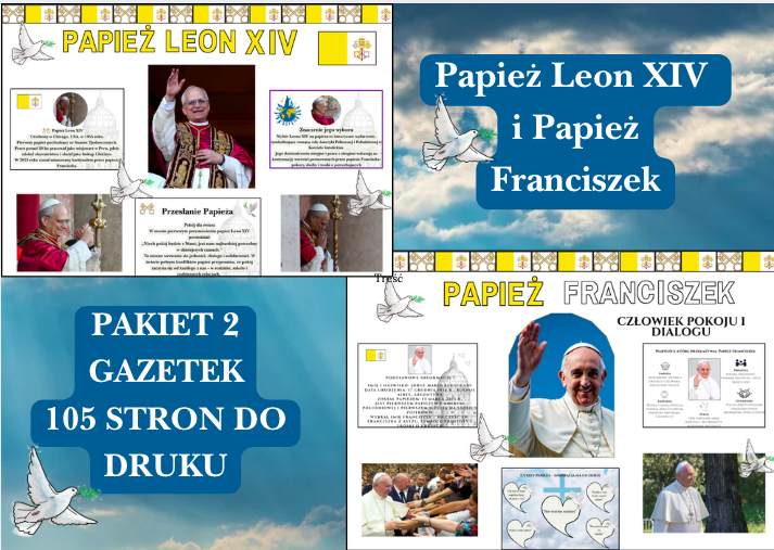 🕊️ Pakiet dwóch gazetek edukacyjnych: Papież Leon XIV i Papież Franciszek🕊️